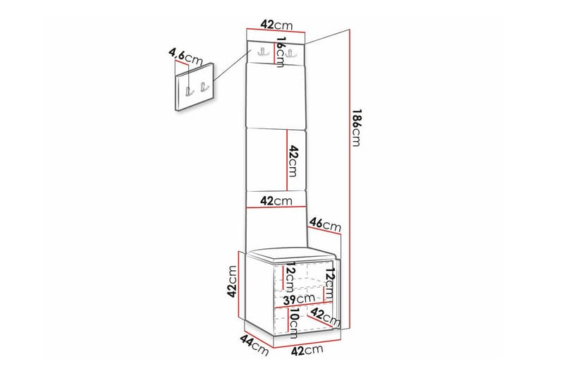 Dunvegan Highboard - Sort - Opbevaring - Skab - Skabe