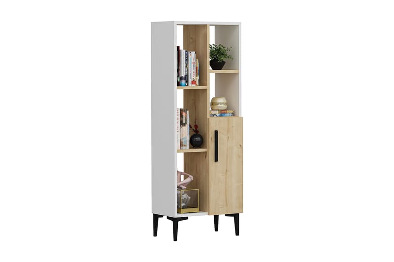 Glascote Highboard 50x30 cm - Blå/Natur/Hvid - Opbevaring - Skab - Skabe