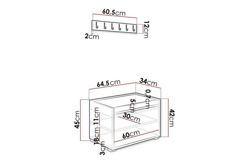 Kenmare Highboard - Hvid - Opbevaring - Skab - Skabe