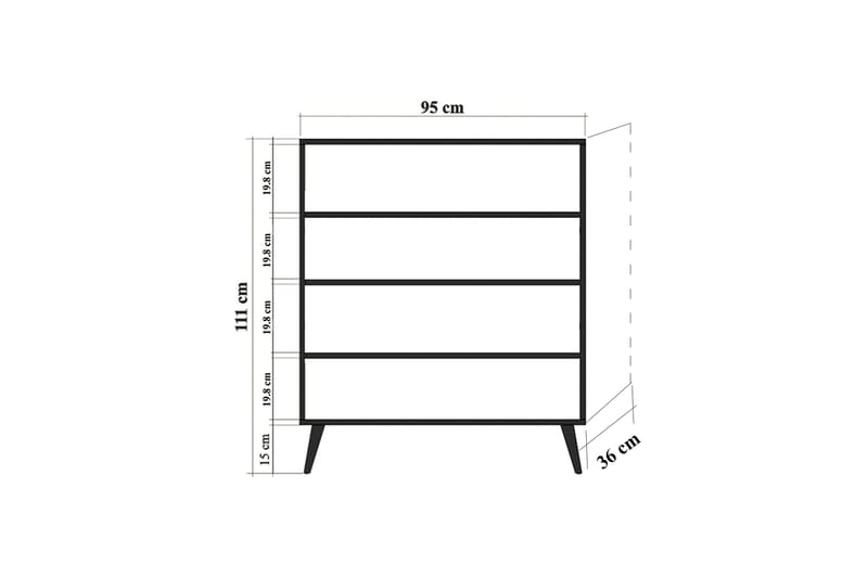 Multi Purpose Cabinet Hvid| Sort - Opbevaring - Skab - Skabe