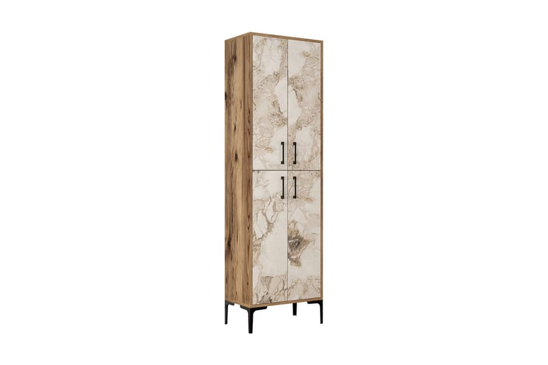 Retzow Highboard 60x35 cm - Mørkebrun/Hvid - Opbevaring - Skab - Skabe