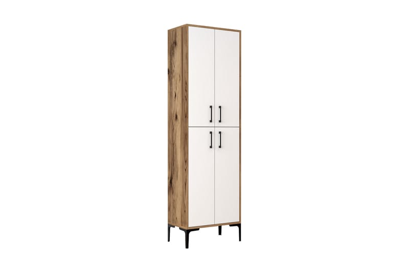 Retzow Highboard 60x35 cm - Mørkebrun/Hvid - Børneskab - Skabe