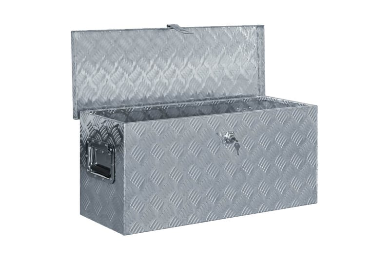 aluminiumskasse 80 x 30 x 35 cm sølvfarvet - Sølv - Opbevaring - Skab - Skabe - Sikkerhedsskabe - Deponeringsskabe