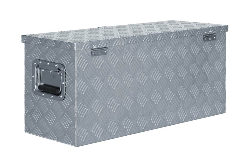 aluminiumskasse 80 x 30 x 35 cm sølvfarvet - Sølv - Opbevaring - Skab - Skabe - Sikkerhedsskabe - Deponeringsskabe