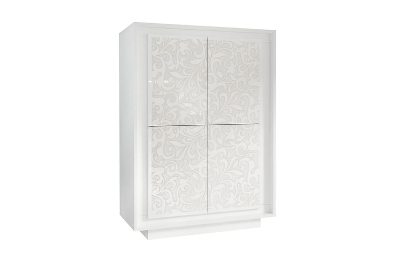 Sky Highboard 106 cm 4 Låger - Hvid/Mønster - Opbevaring - Skab - Skabe