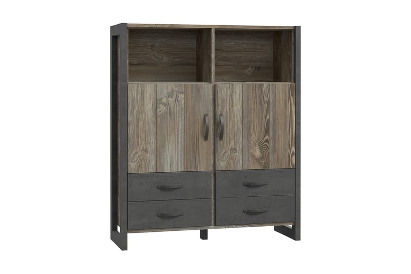 Strumica Highboard 44x130 cm - Brun/Grå - Opbevaring - Skab - Skabe