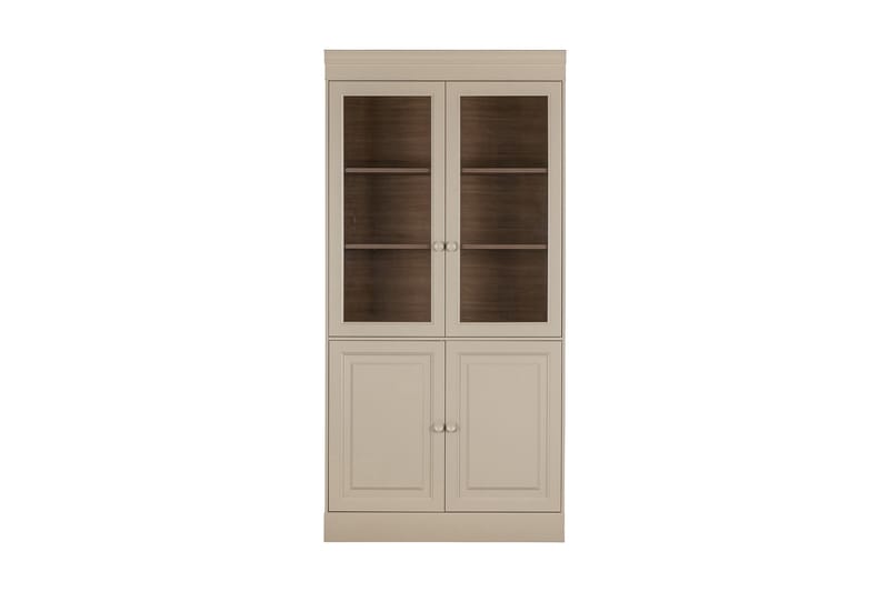 Sjundaa Vitrineskab 40x105 cm - Sand - Opbevaring - Skab - Vitrineskabe