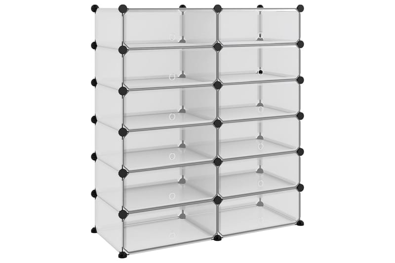 beBasic skoreol 94,5x36,5x106 cm PP transparent - gennemsigtig - Entréopbevaring - Skoopbevaring - Skohylde