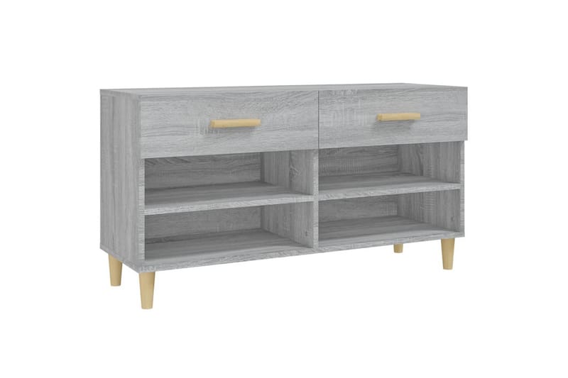 beBasic skoskab 102x35x55 cm konstrueret træ grå sonoma-eg - GrÃ¥ - Opbevaring - Skoopbevaring