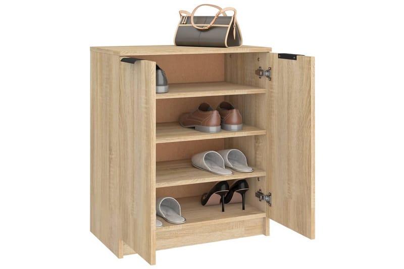 beBasic skoskab 59x35x70 cm konstrueret træ sonoma-eg - Brun - Opbevaring - Skoopbevaring - Skoskab