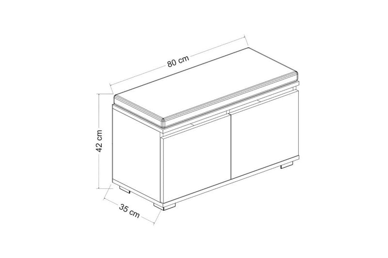 Drago Skoskab 80 cm - Hvid - Opbevaring - Skoopbevaring - Skoskab