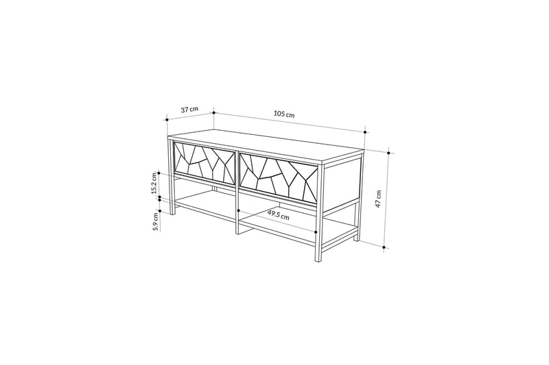 Inola Skoskab 105 cm - Brun/Eg - Opbevaring - Skoopbevaring - Skoskab