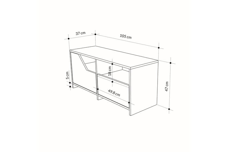 Nexus Skoskab 105 cm - Brun/Hvid - Opbevaring - Skoopbevaring - Skoskab