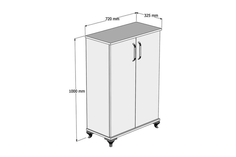 Oceania Skoskab 72 cm - Hvid - Opbevaring - Skoopbevaring - Skoskab