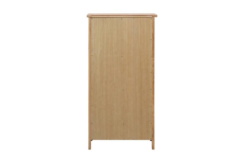 Skoskab 76 X 37 X 105 Cm Massivt Egetræ - Brun - Opbevaring - Skoopbevaring - Skoskab