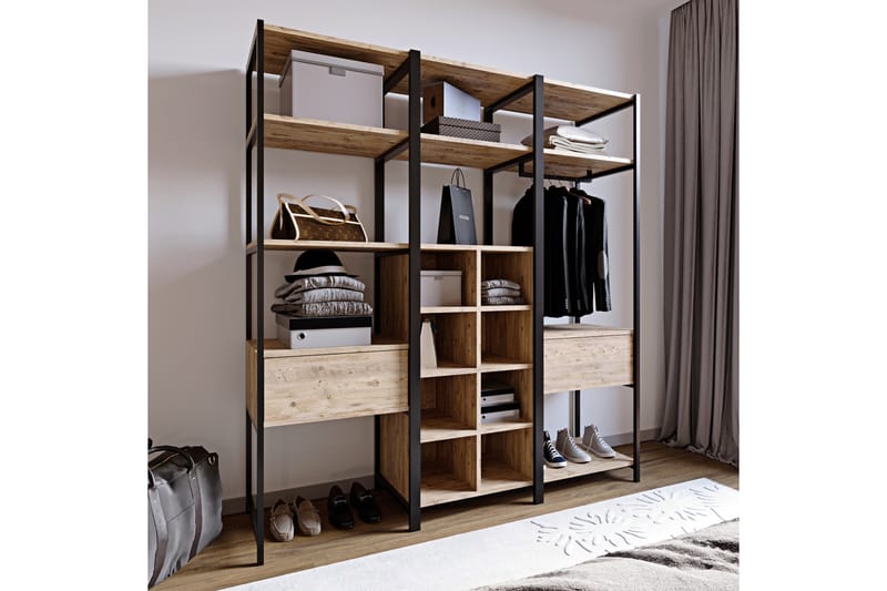 Amerbach Garderobe 180x40 cm - Natur - Opbevaring - Tøjopbevaring - Garderobeskabe