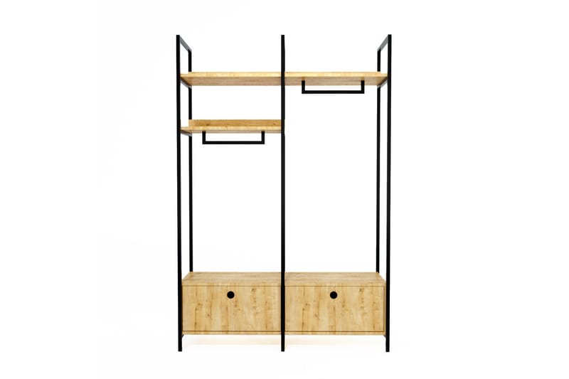 Andifli Garderobe 120x180 cm - Brun - Opbevaring - Tøjopbevaring - Garderobeskabe