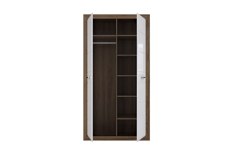 Aridiala Garderobe 61x103 cm - Brun/Hvid - Opbevaring - Tøjopbevaring - Garderobeskabe