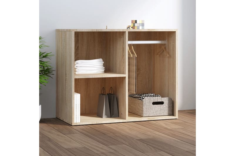 beBasic skab 80x40x65 cm konstrueret træ sonoma-eg - Brun - Opbevaring - Tøjopbevaring - Garderobeskabe - Garderobeskab & klædeskab