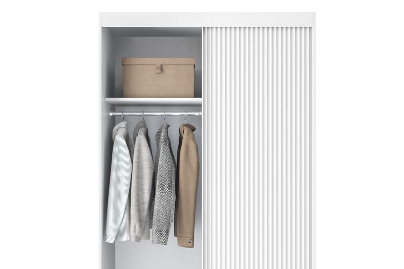 Biancco Garderobe 120x220 cm - Hvid - Opbevaring - Tøjopbevaring - Garderobeskabe