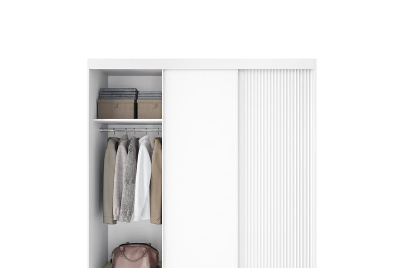 Biancco Garderobe 120x220 cm - Hvid - Opbevaring - Tøjopbevaring - Garderobeskabe