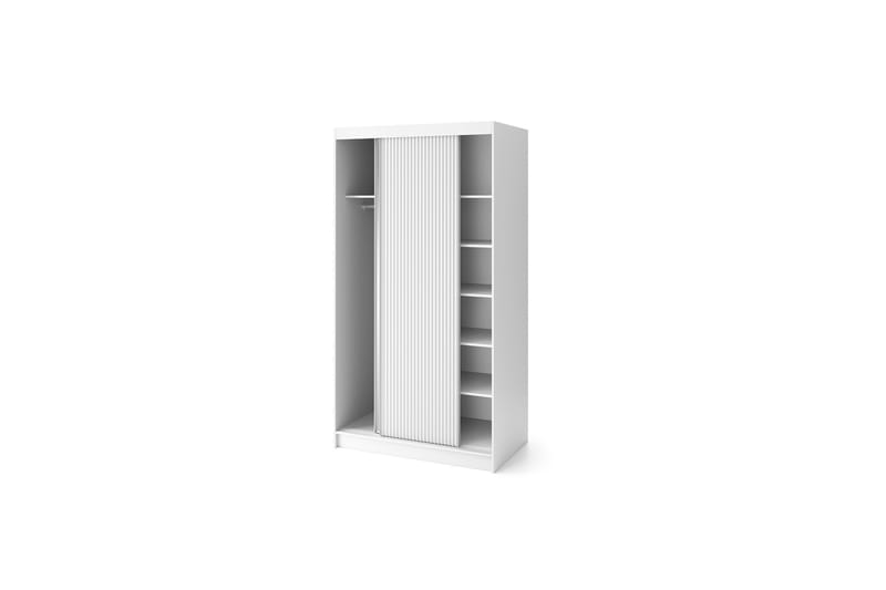 Biancco Garderobe med Spejl 120x220 cm - Hvid - Opbevaring - Tøjopbevaring - Garderobeskabe