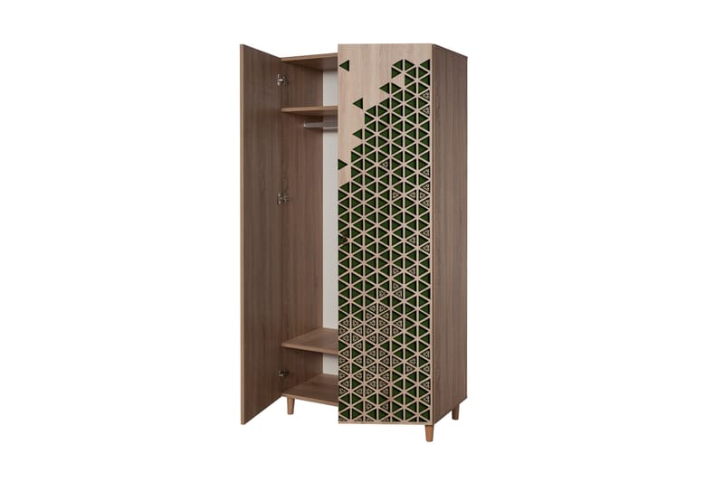 Brokind garderobe 90 cm - Brun - Opbevaring - T�øjopbevaring - Garderobeskabe