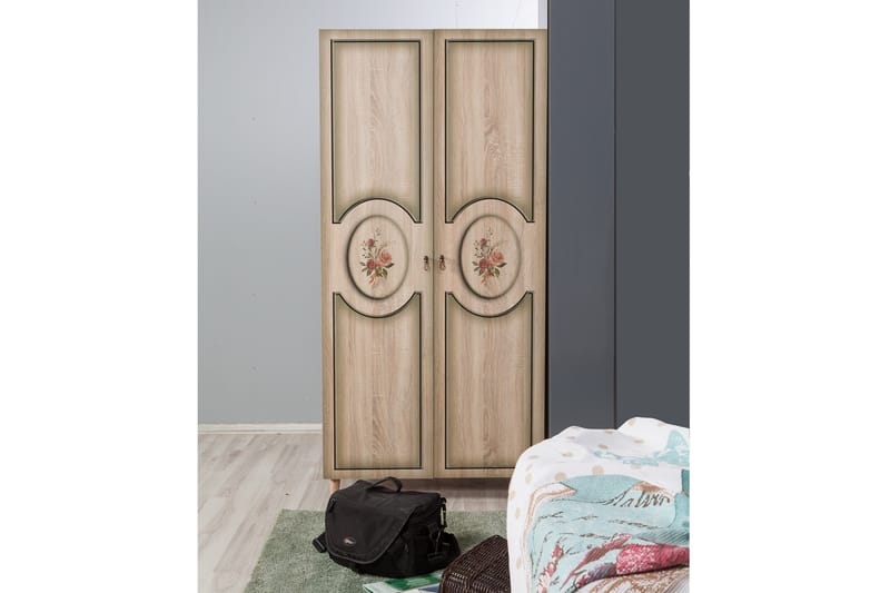 Brokind garderobe 90 cm - Brun - Opbevaring - Tøjopbevaring - Garderobeskabe