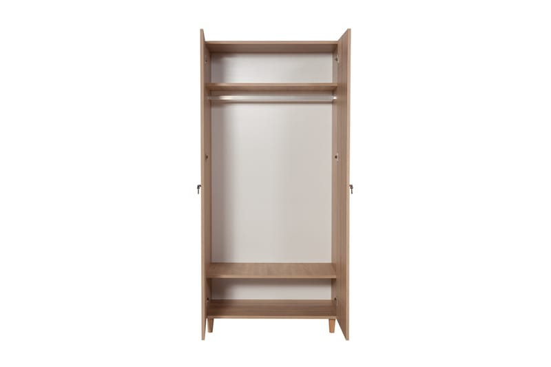 Brokind garderobe 90 cm - Brun - Opbevaring - T�øjopbevaring - Garderobeskabe