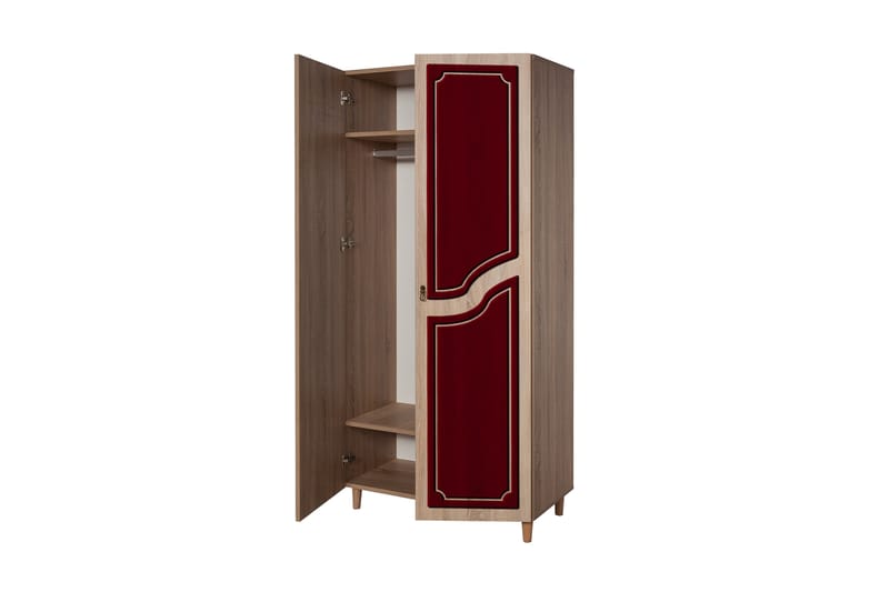 Brokind garderobe 90 cm - Brun - Opbevaring - Tøjopbevaring - Garderobeskabe