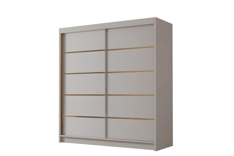 Chavez Garderobe 180x215 cm - Beige - Opbevaring - Tøjopbevaring - Garderobeskabe