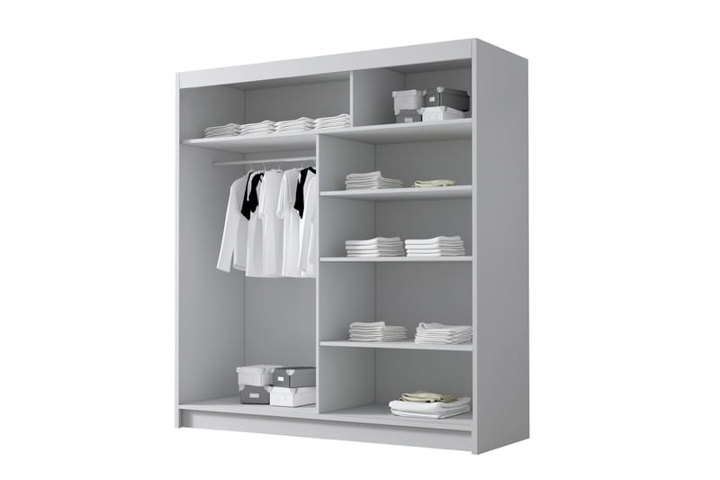 Chavez Garderobe 180x215 cm - Beige - Opbevaring - Tøjopbevaring - Garderobeskabe