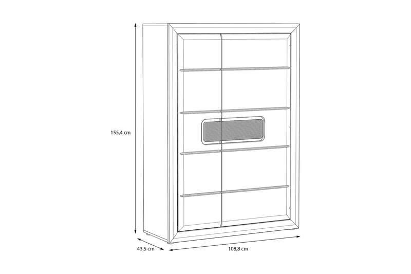 Corlius Garderobe 42x109 cm - Beige/Brun - Opbevaring - Tøjopbevaring - Garderobeskabe