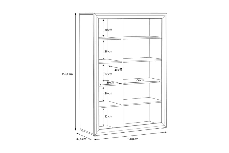 Corlius Garderobe 42x109 cm - Beige/Brun - Opbevaring - Tøjopbevaring - Garderobeskabe