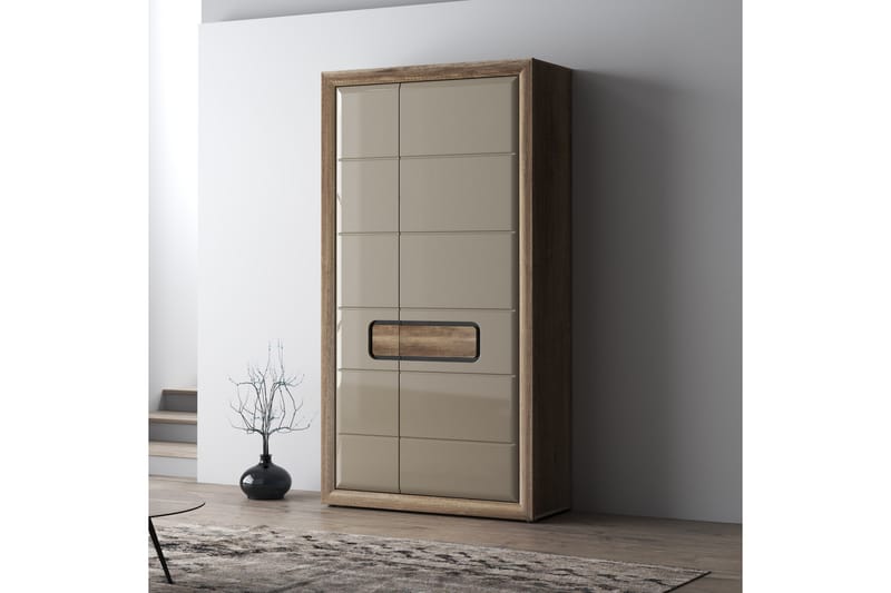 Corlius Garderobe 55x109 cm - Beige/Brun - Opbevaring - Tøjopbevaring - Garderobeskabe