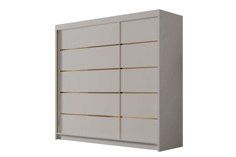 Dianna Garderobe 200x215 cm - Beige - Opbevaring - Tøjopbevaring - Garderobeskabe