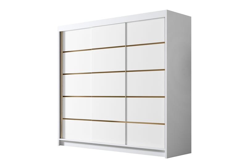 Dianna Garderobe 200x215 cm - Hvid - Opbevaring - Tøjopbevaring - Garderobeskabe