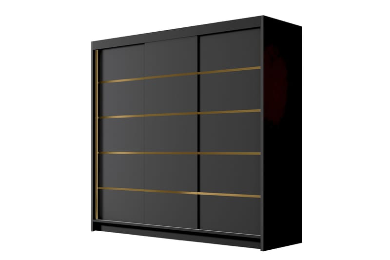 Dianna Garderobe 200x215 cm - Sort - Opbevaring - Tøjopbevaring - Garderobeskabe