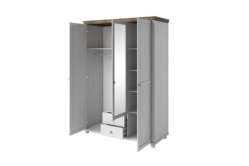 Doade Garderobe 62x108 cm - Askegrå | Natur - Opbevaring - Tøjopbevaring - Garderobeskabe