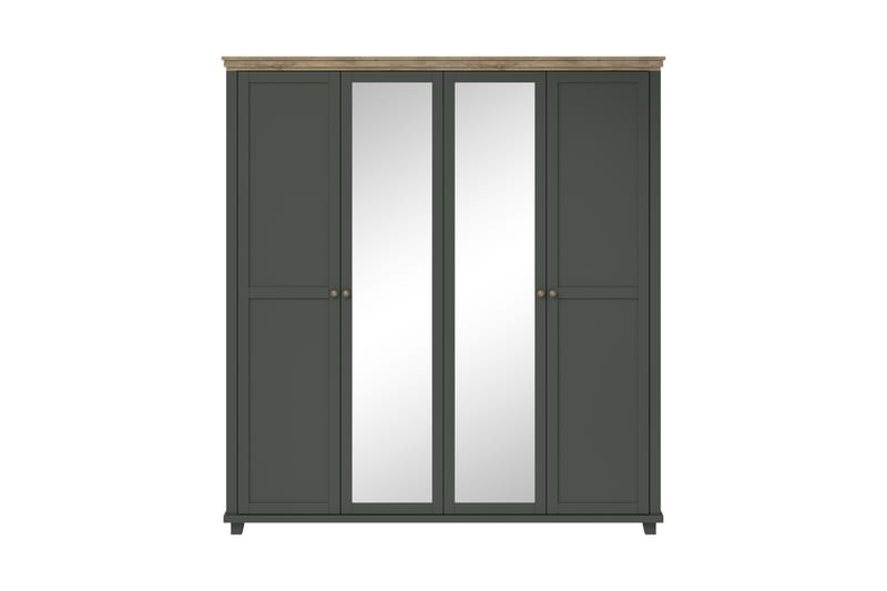 Doade Garderobe 62x108 cm - Grøn|Natur - Opbevaring - Tøjopbevaring - Garderobeskabe