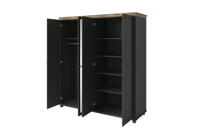 Doade Garderobe 62x108 cm - Grøn|Natur - Opbevaring - Tøjopbevaring - Garderobeskabe