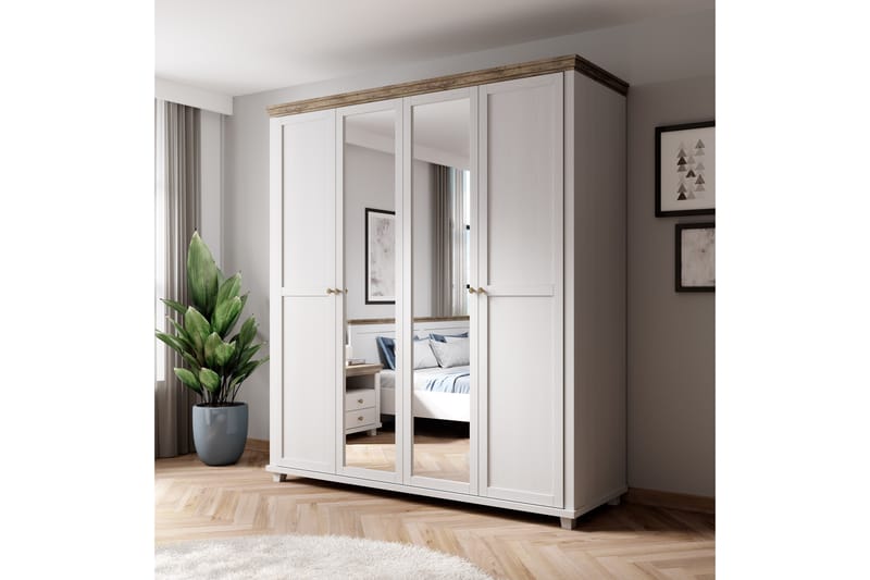 Doade Garderobe 62x154 cm - Askegrå|Natur - Opbevaring - Tøjopbevaring - Garderobeskabe