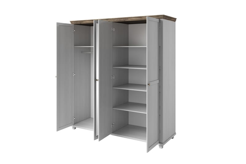 Doade Garderobe 62x154 cm - Askegrå|Natur - Opbevaring - Tøjopbevaring - Garderobeskabe