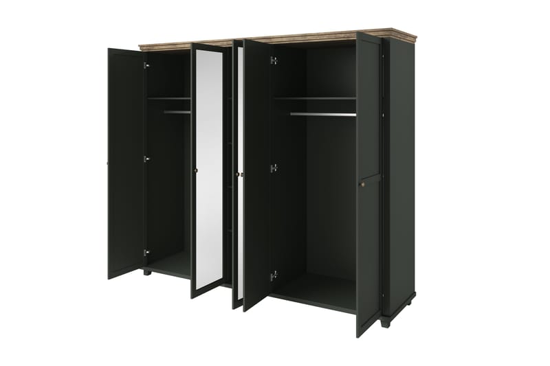 Doade Garderobe 62x154 cm - Grøn|Natur - Opbevaring - Tøjopbevaring - Garderobeskabe