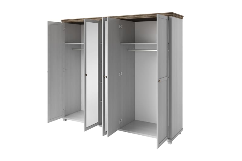 Doade Garderobe 62x200 cm - Askegrå|Natur - Opbevaring - Tøjopbevaring - Garderobeskabe