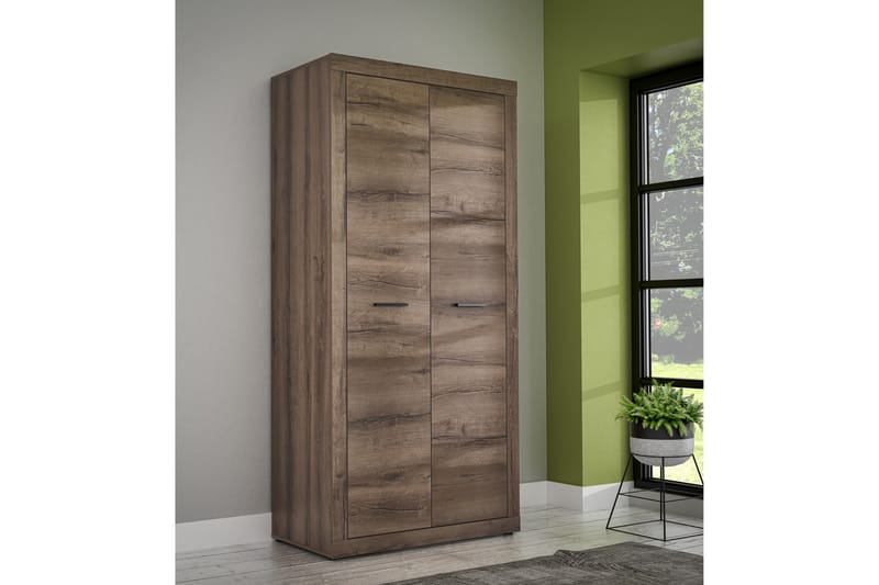 Elhovo Garderobe 52x94 cm - Brun - Opbevaring - Tøjopbevaring - Garderobeskabe