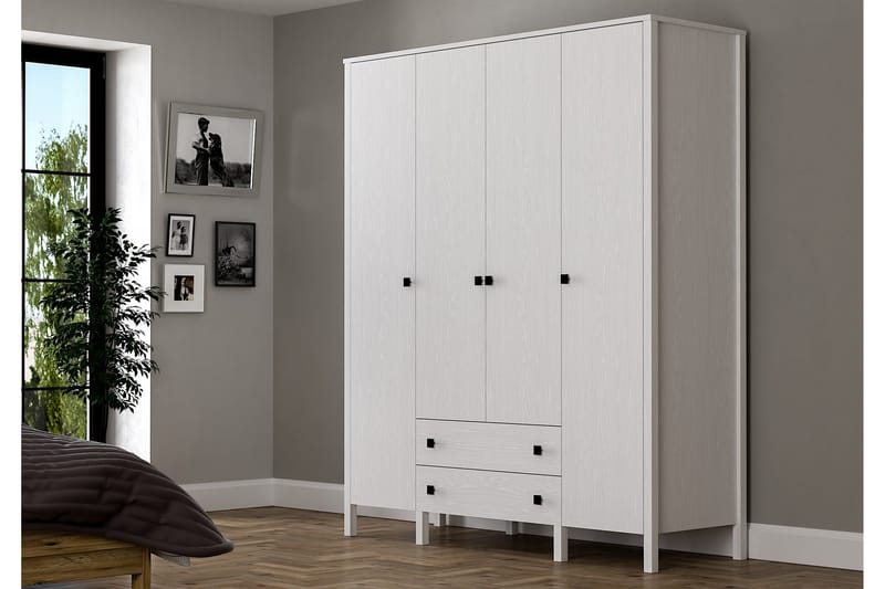 Elspet Garderobe 160x195 cm - Brun/Hvid - Opbevaring - Tøjopbevaring - Garderobeskabe