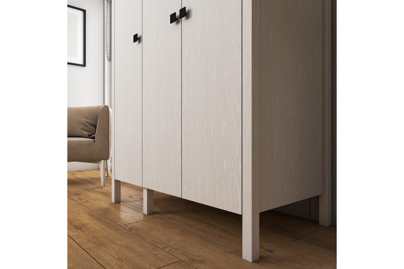 Elspet Garderobe 98x195 cm - Brun/Hvid - Opbevaring - Tøjopbevaring - Garderobeskabe