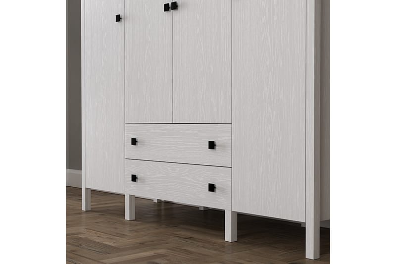 Elspet Garderobe 98x195 cm - Brun/Hvid - Opbevaring - Tøjopbevaring - Garderobeskabe