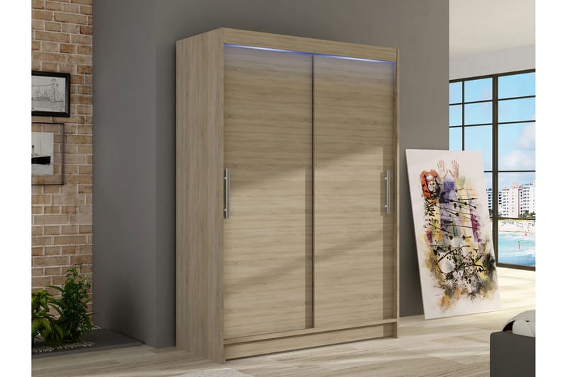 Estella Garderobe 120x200 cm - Beige - Opbevaring - Tøjopbevaring - Garderobeskabe